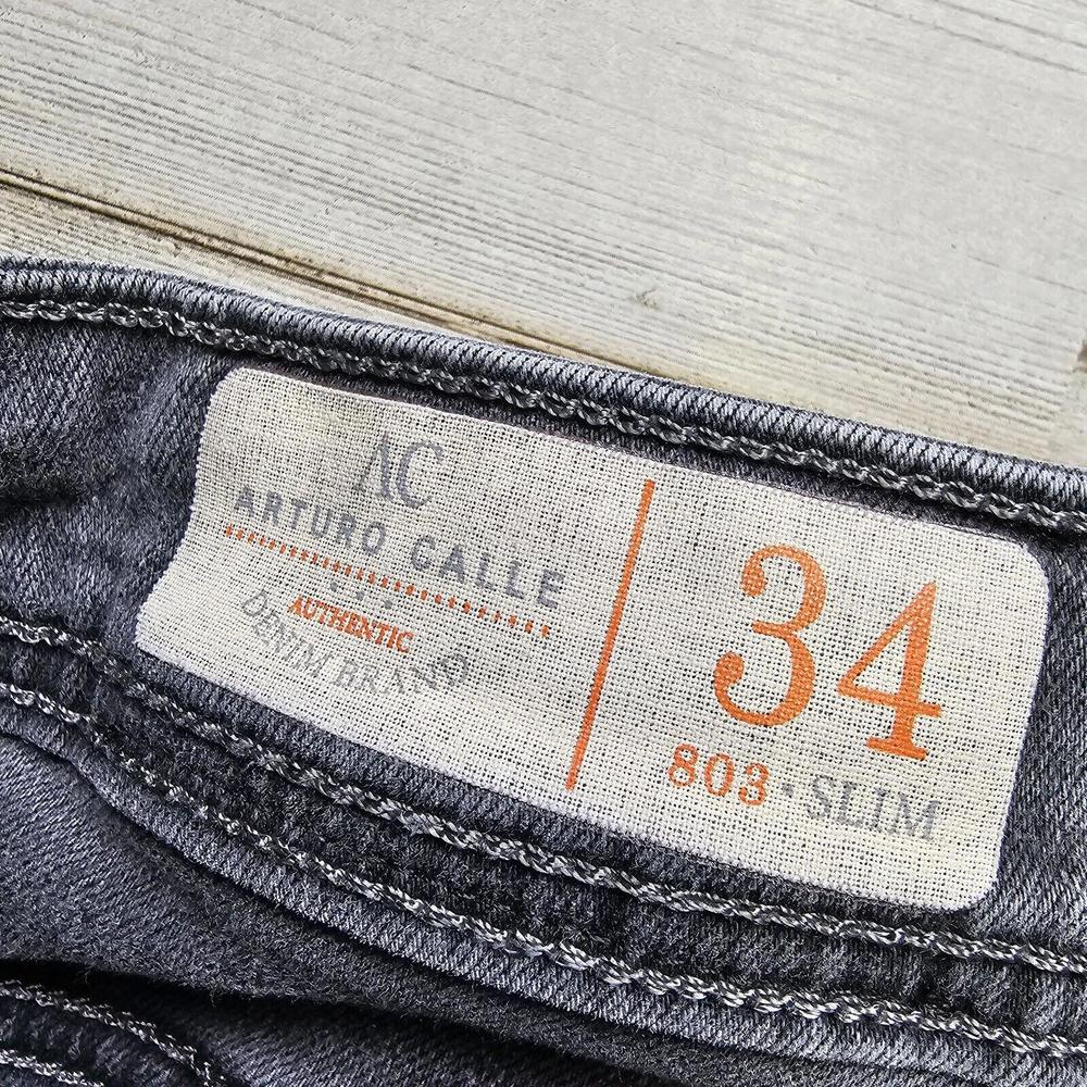 AC-Jeans Arturo Calle Men's Size 34x33 803 Slim Stretch Gray Dress Jeans Pants